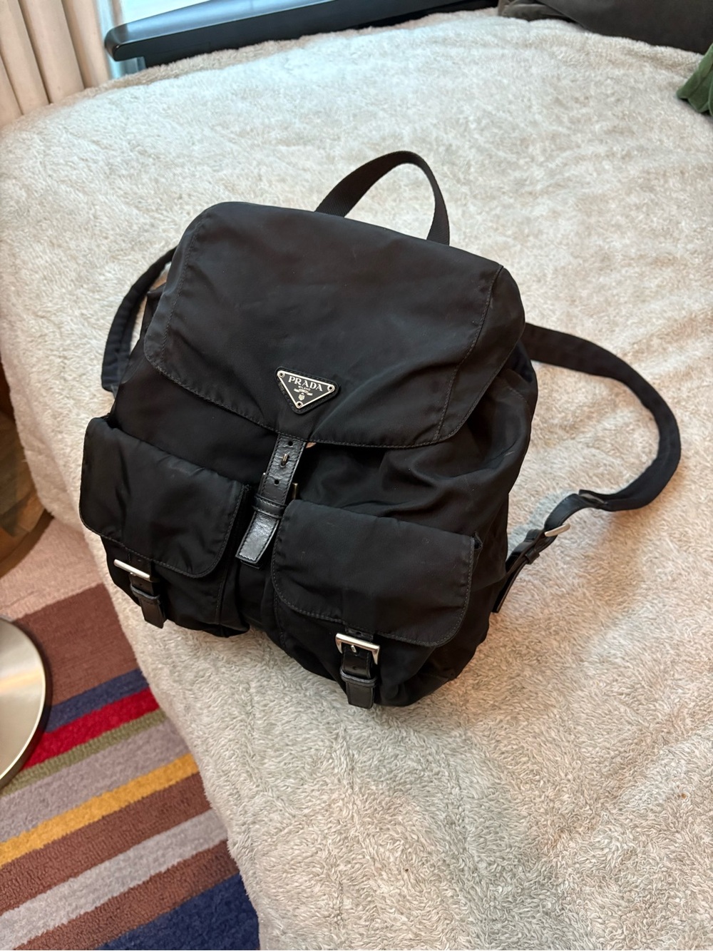 Prada Black Nylon Backpack